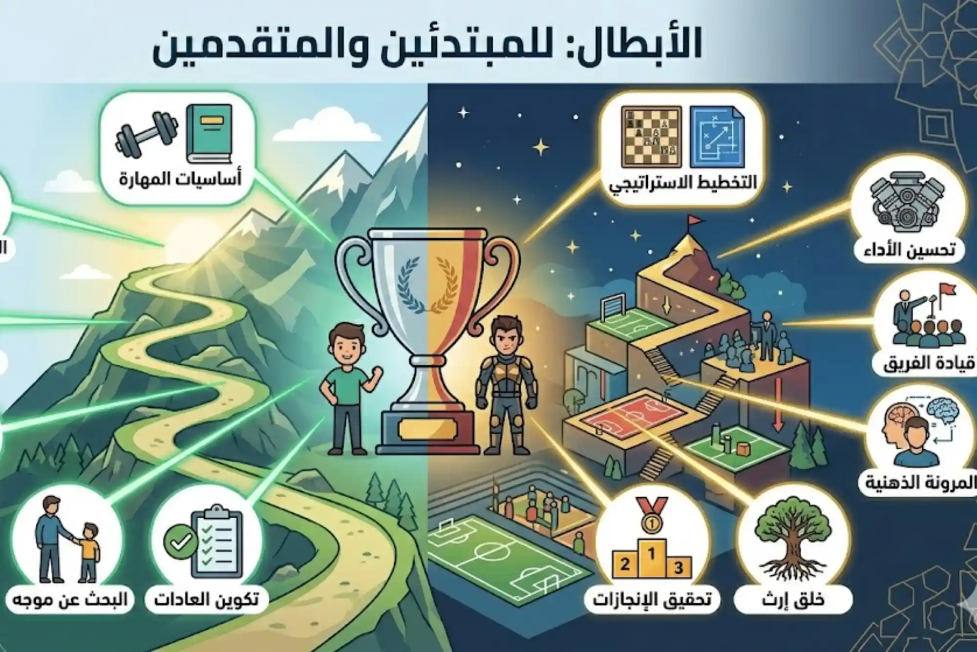 الأبطال للمبتدئين والمتقدمين