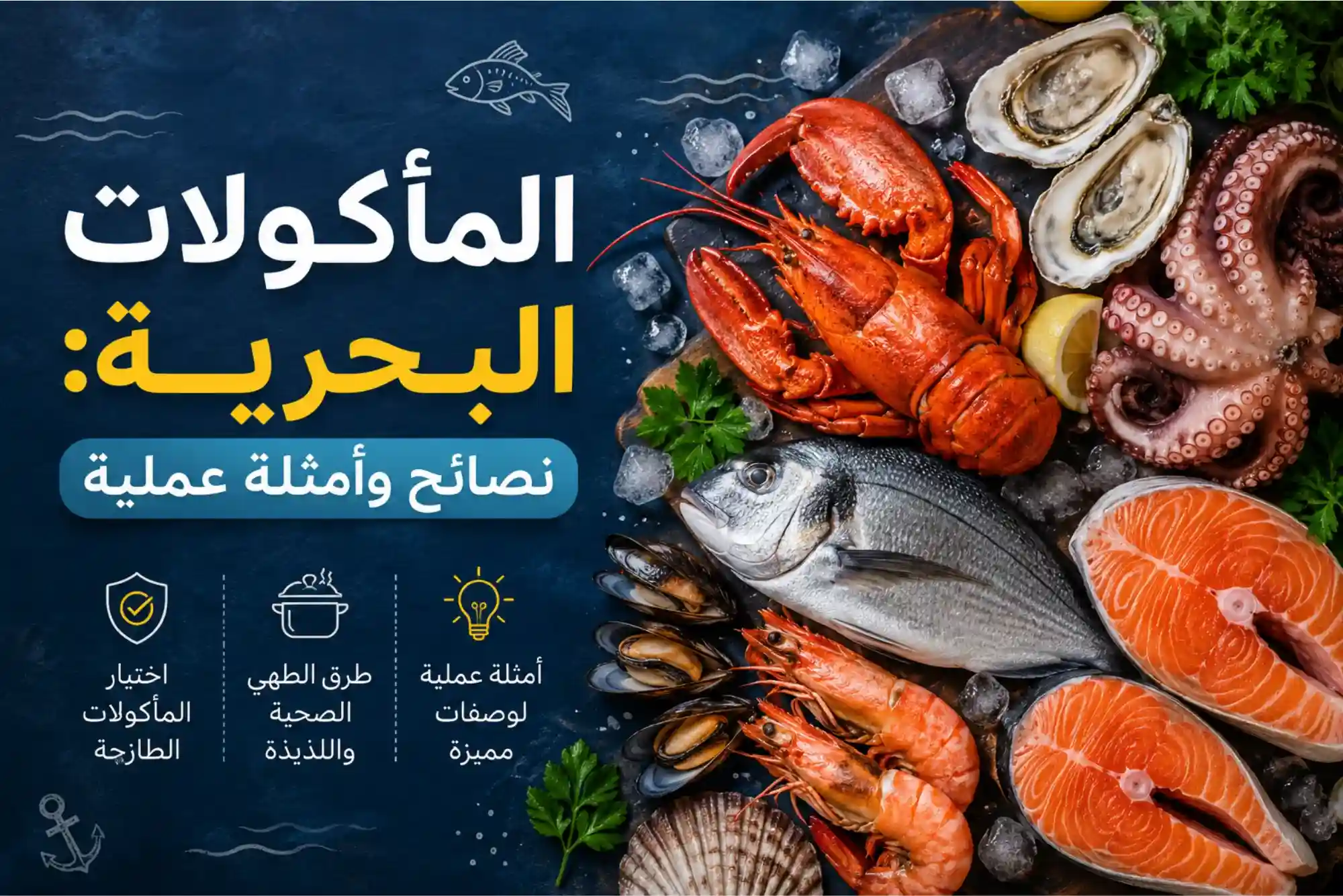المأكولات البحرية: نصائح وأمثلة عملية